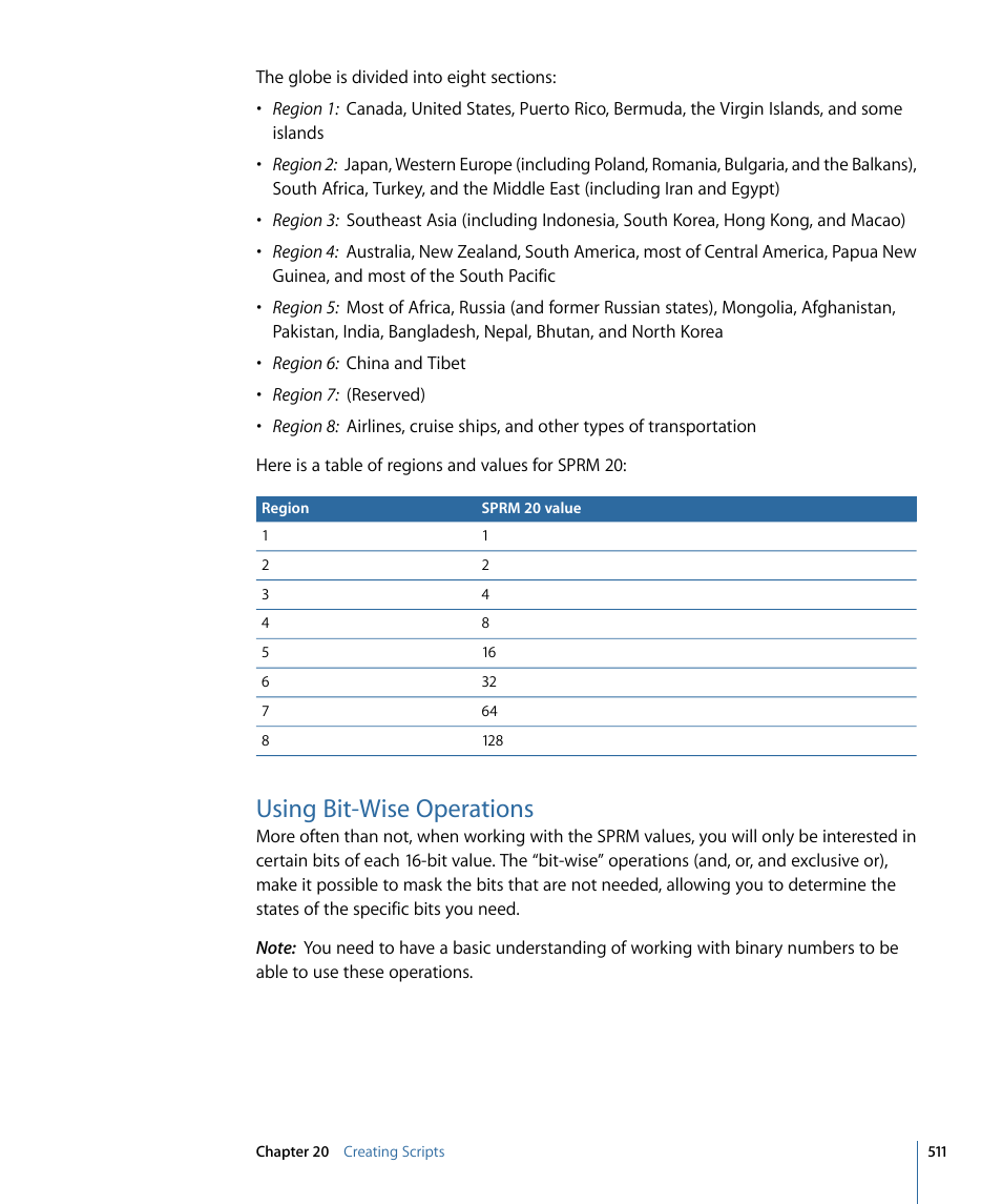Using bit-wise operations | Apple DVD Studio Pro 4 User Manual | Page 511 / 656