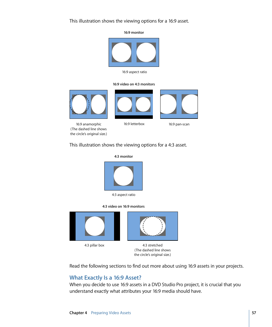 What exactly is a 16:9 asset | Apple DVD Studio Pro 4 User Manual | Page 57 / 656
