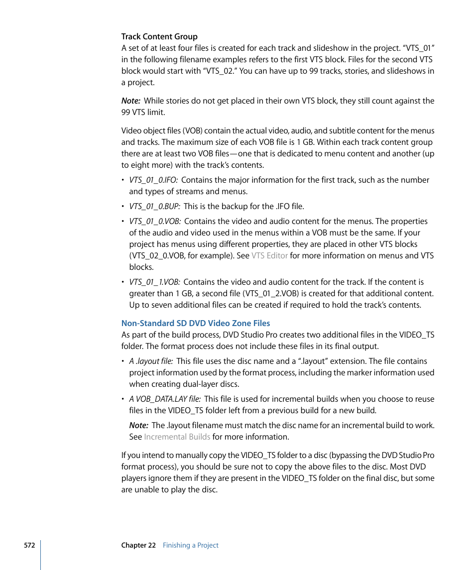 Non-standard sd dvd video zone files | Apple DVD Studio Pro 4 User Manual | Page 572 / 656