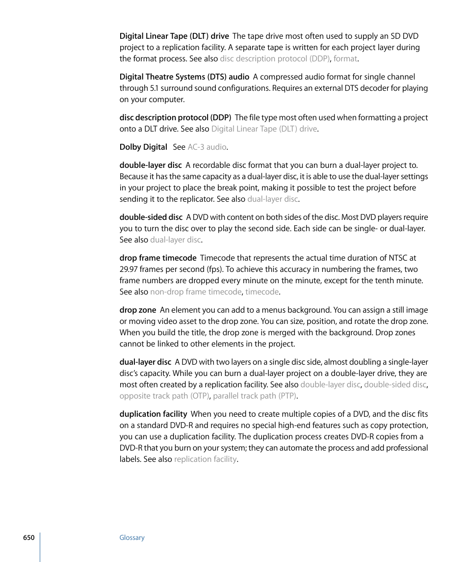 Apple DVD Studio Pro 4 User Manual | Page 650 / 656