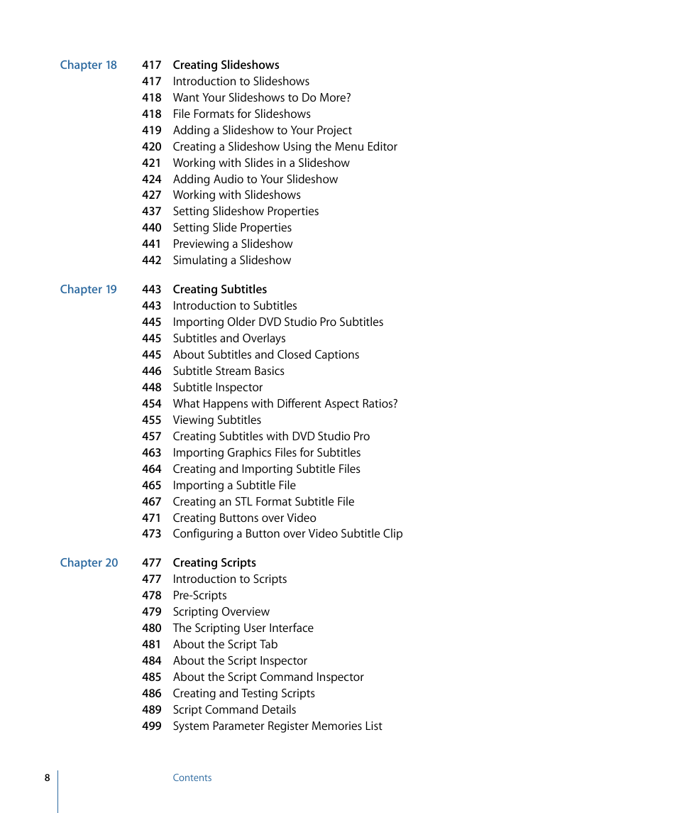 Apple DVD Studio Pro 4 User Manual | Page 8 / 656