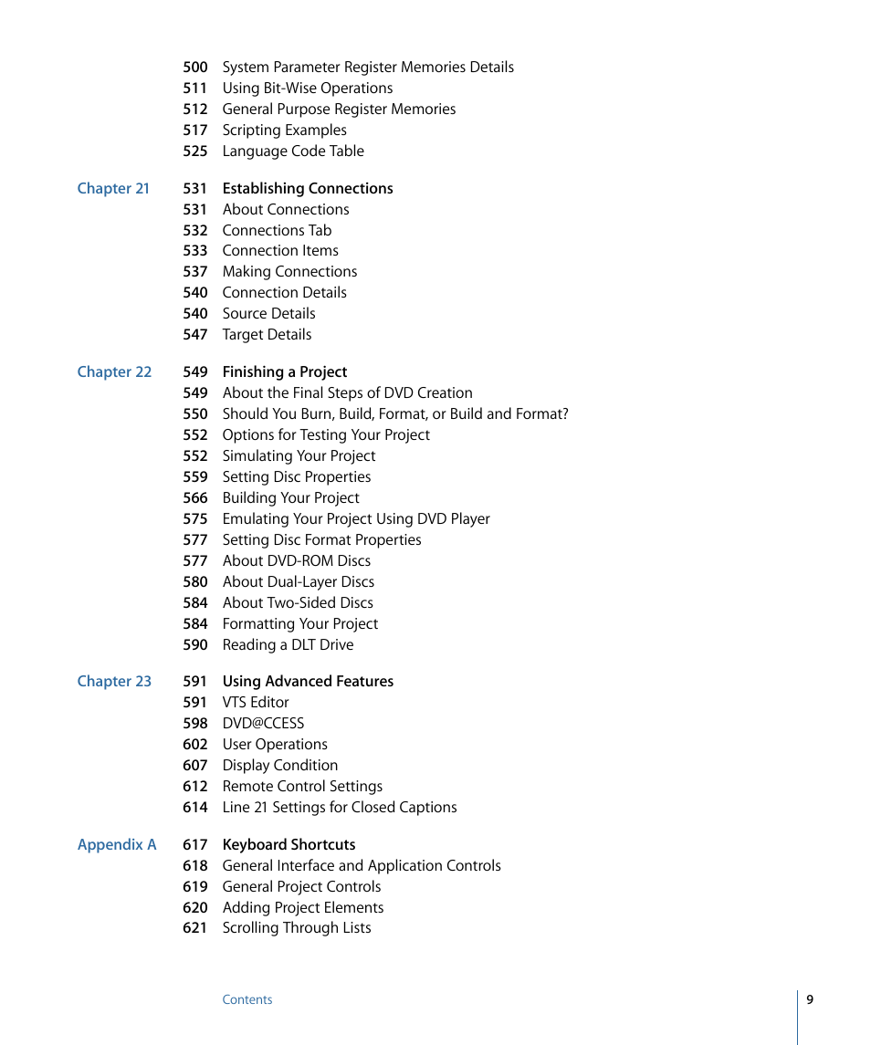 Apple DVD Studio Pro 4 User Manual | Page 9 / 656