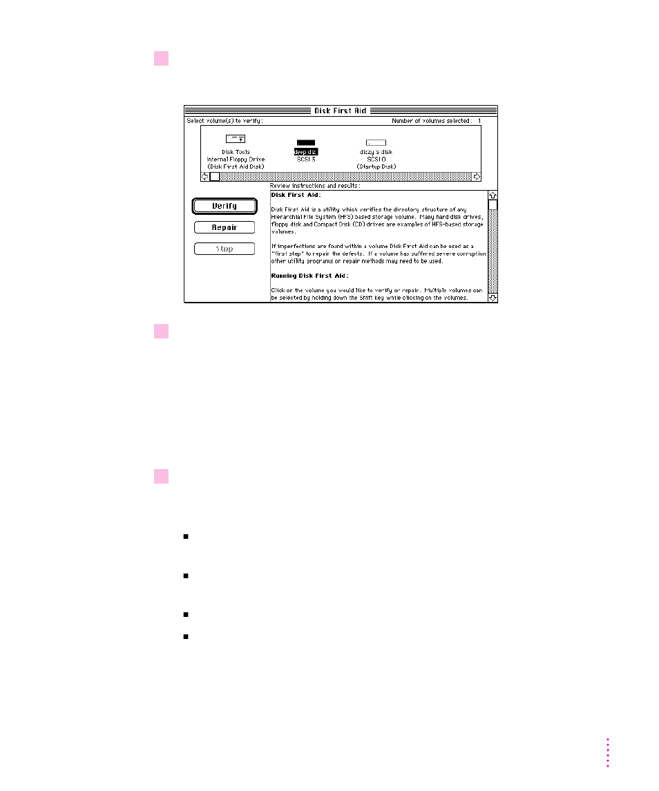 If disk first aid cannot correct the problem | Apple Power Macintosh 7500 Series User Manual | Page 119 / 179