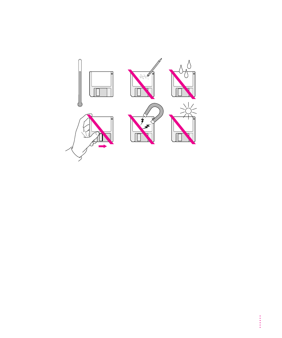 Handling floppy disks | Apple Power Macintosh 7500 Series User Manual | Page 141 / 179