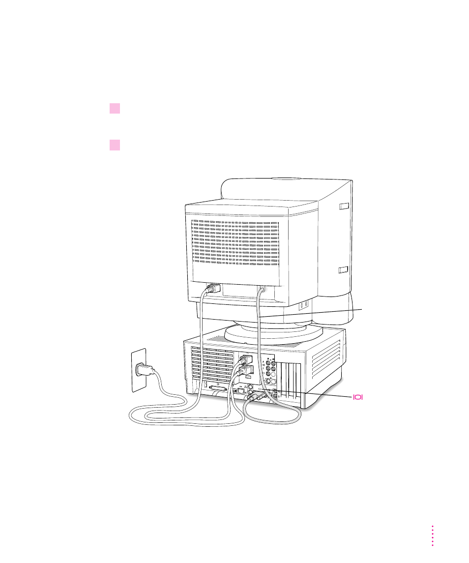 Connecting the monitor cable | Apple Power Macintosh 7500 Series User Manual | Page 19 / 179