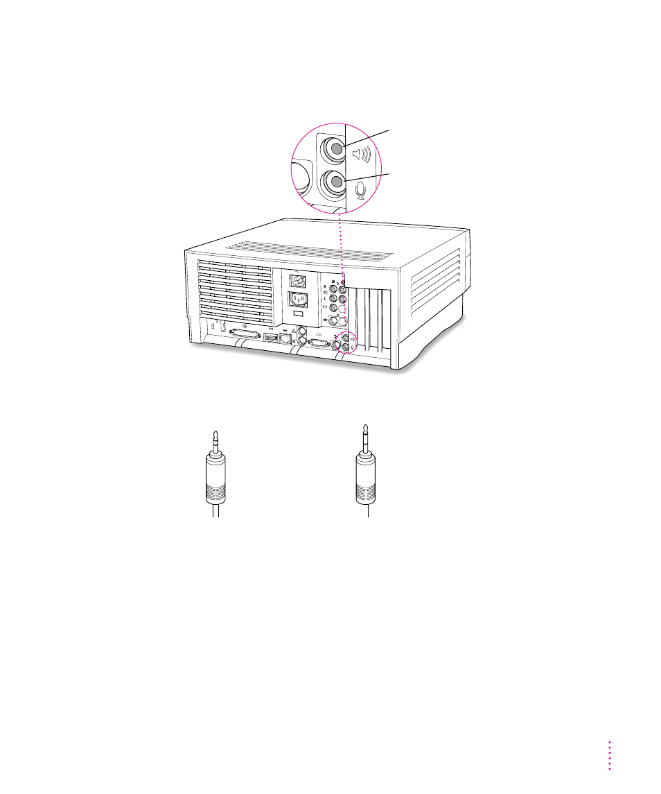 About your computer’s sound ports | Apple Power Macintosh 7500 Series User Manual | Page 53 / 179