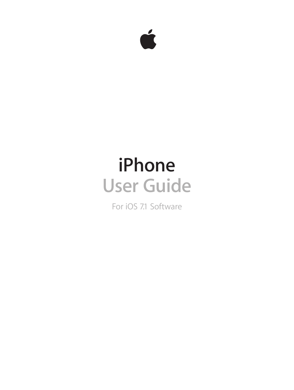 Apple iPhone iOS 7.1 User Manual | 162 pages