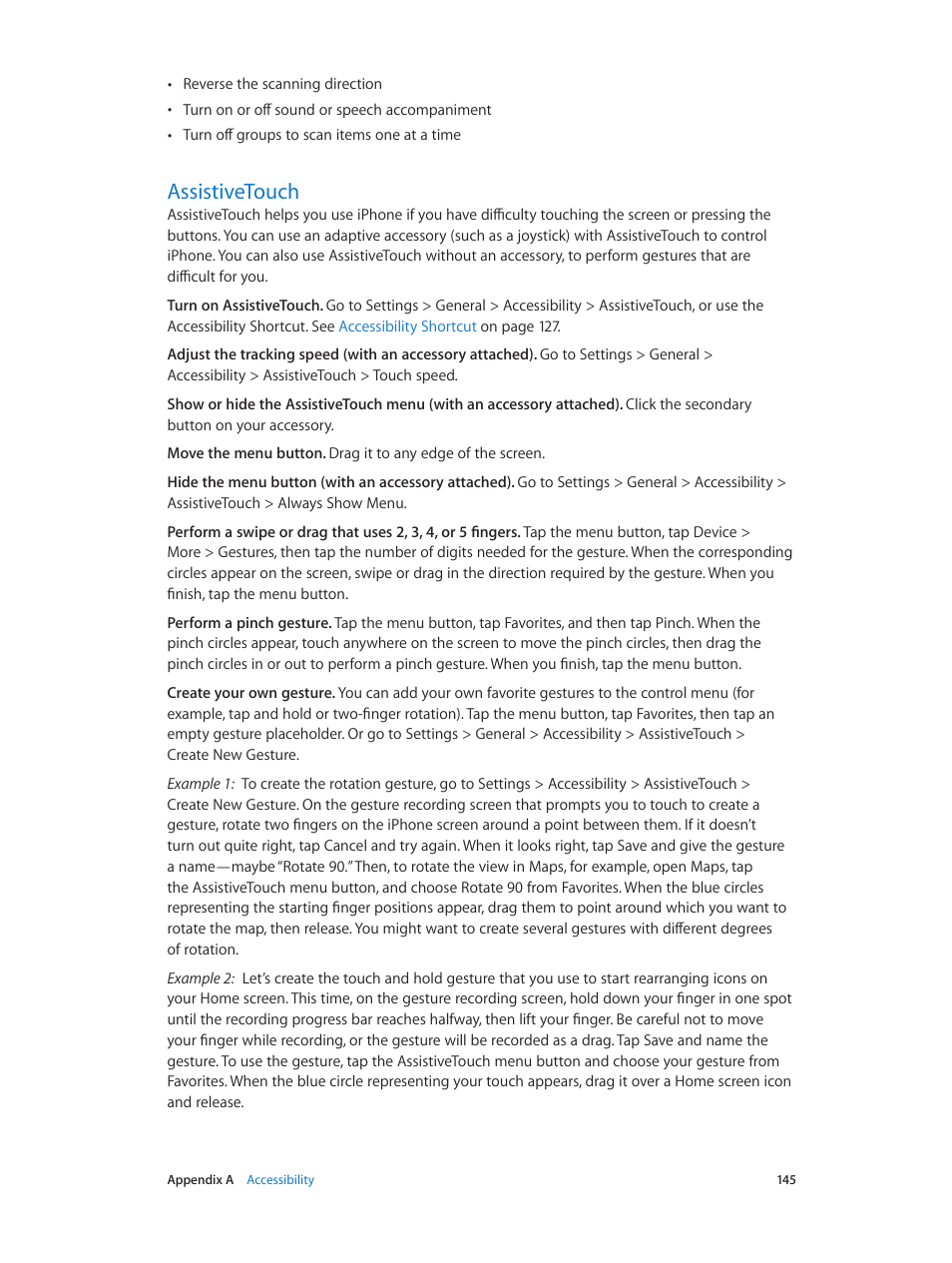 Assistivetouch, 145 assistivetouch | Apple iPhone iOS 7.1 User Manual | Page 145 / 162