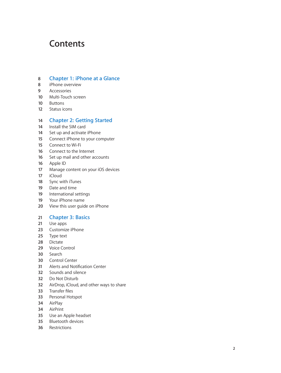 Apple iPhone iOS 7.1 User Manual | Page 2 / 162