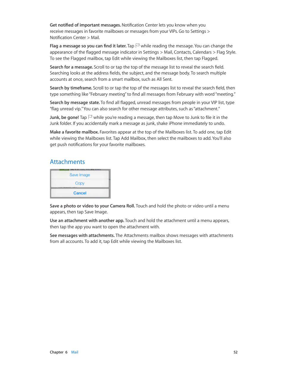 Attachments, 52 attachments | Apple iPhone iOS 7.1 User Manual | Page 52 / 162