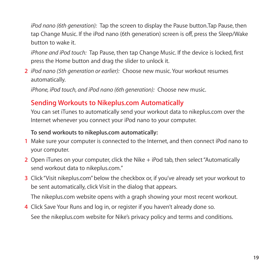 Apple Nike + iPod Sensor User Manual | Page 19 / 32