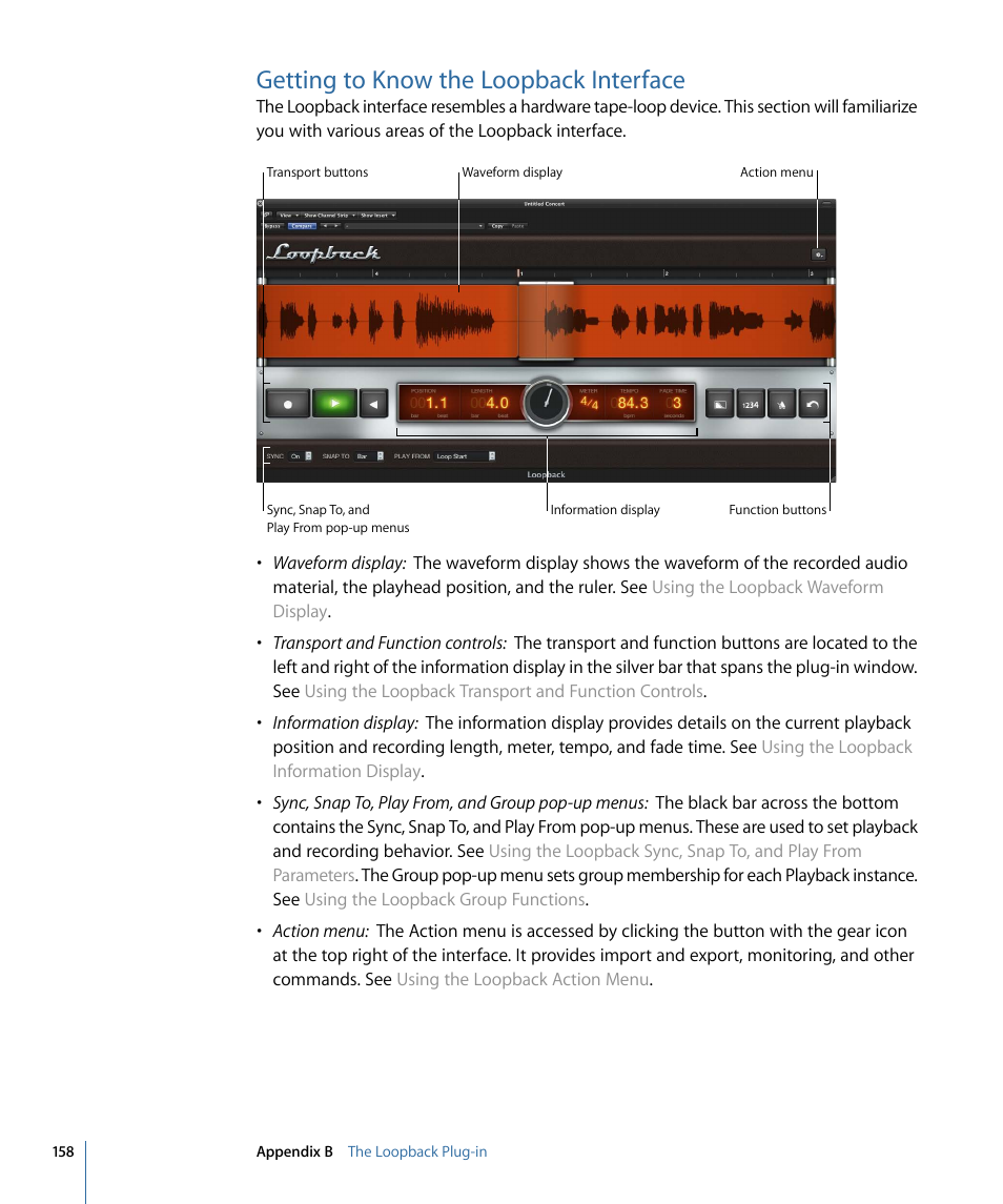 Getting to know the loopback interface | Apple MainStage 2 User Manual | Page 158 / 172