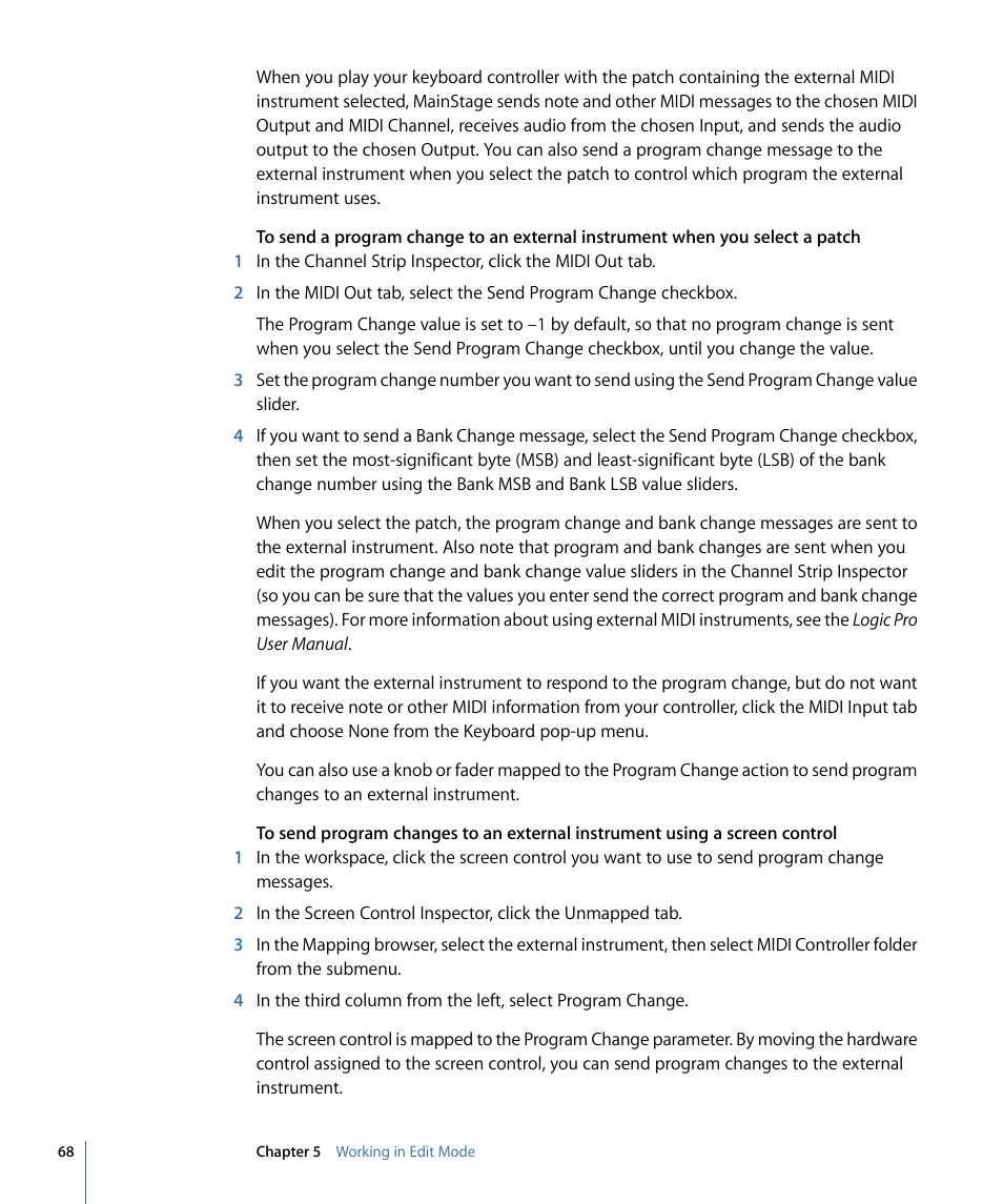 Apple MainStage 2 User Manual | Page 68 / 172