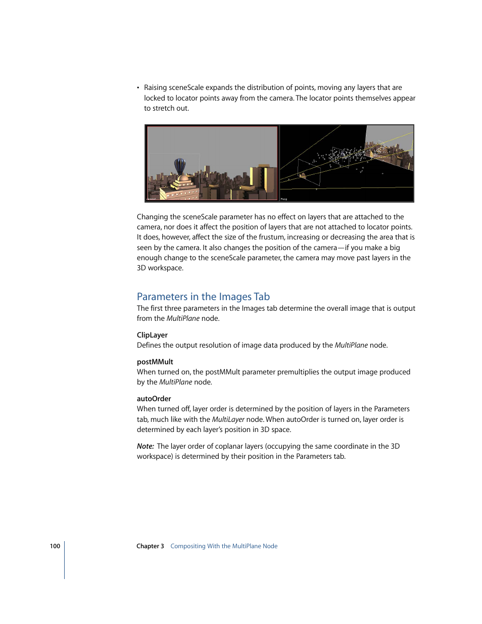 Parameters in the images tab | Apple Shake 4 New Features User Manual | Page 100 / 114
