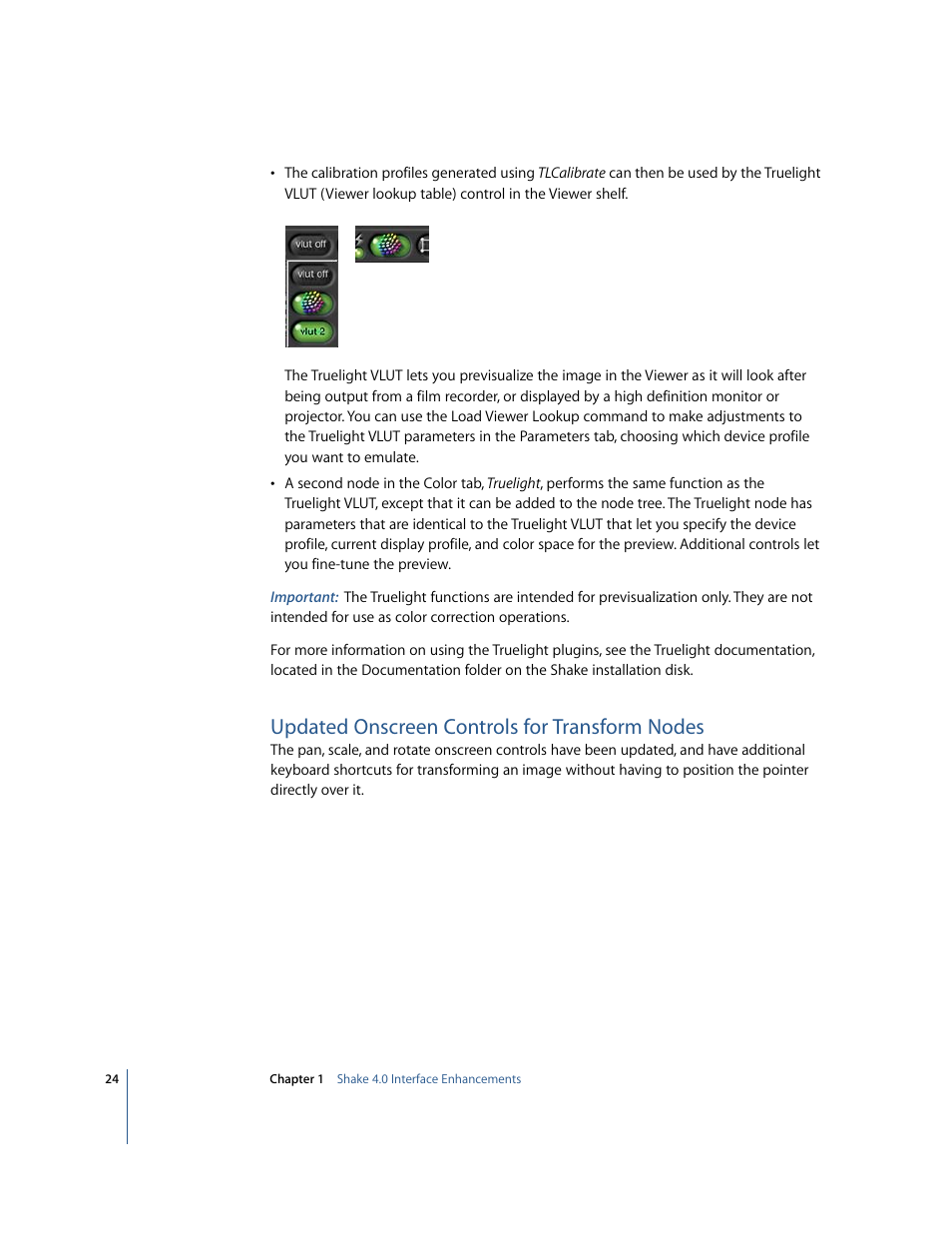 Updated onscreen controls for transform nodes | Apple Shake 4 New Features User Manual | Page 24 / 114