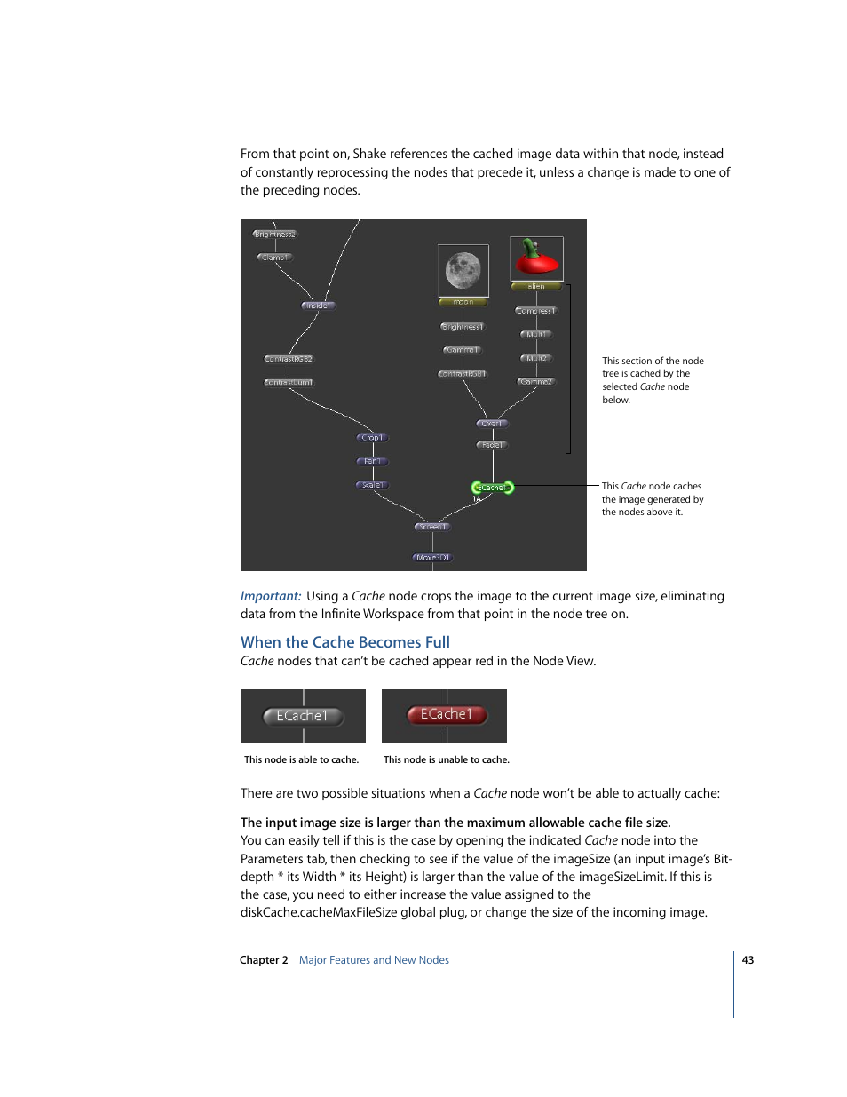 When the cache becomes full | Apple Shake 4 New Features User Manual | Page 43 / 114