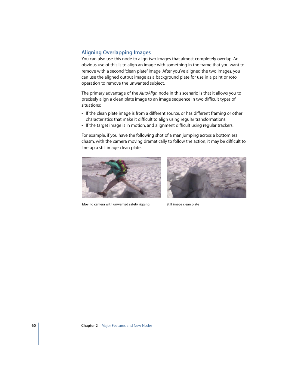 Aligning overlapping images | Apple Shake 4 New Features User Manual | Page 60 / 114