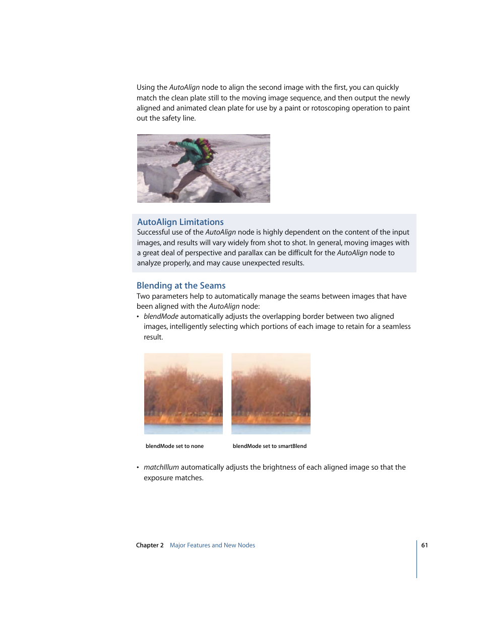 Autoalign limitations, Blending at the seams | Apple Shake 4 New Features User Manual | Page 61 / 114