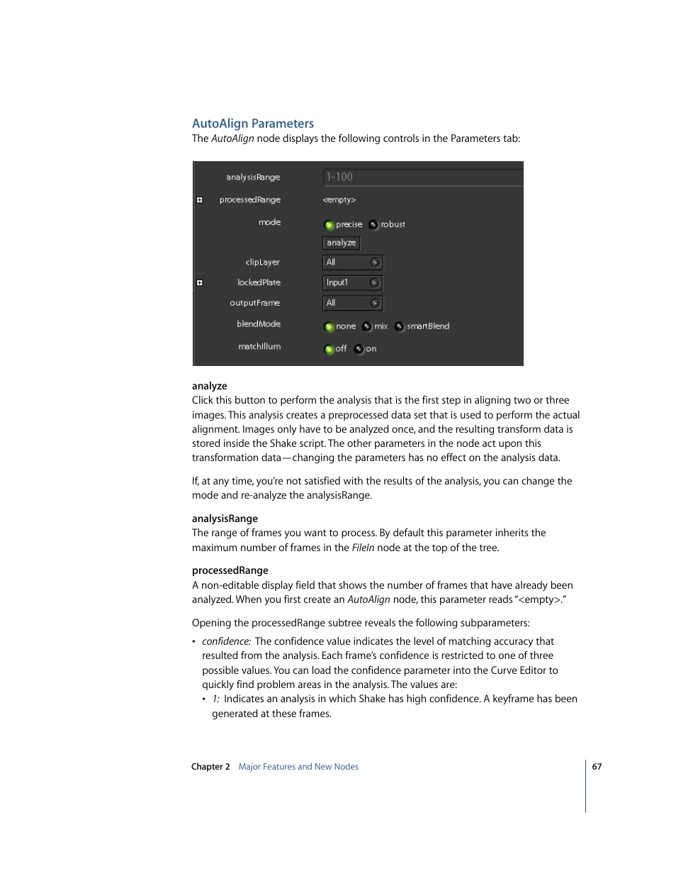 Autoalign parameters | Apple Shake 4 New Features User Manual | Page 67 / 114