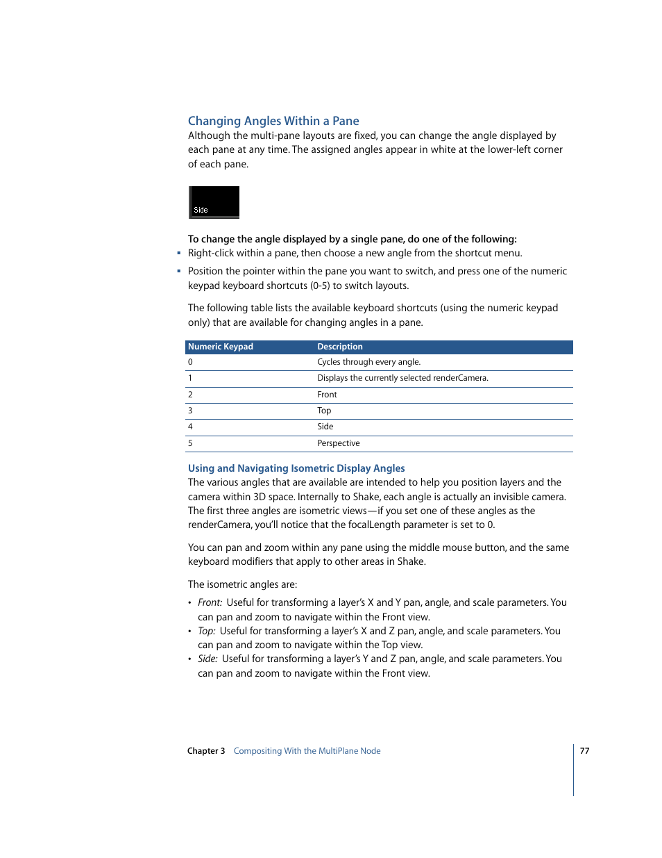 Changing angles within a pane | Apple Shake 4 New Features User Manual | Page 77 / 114