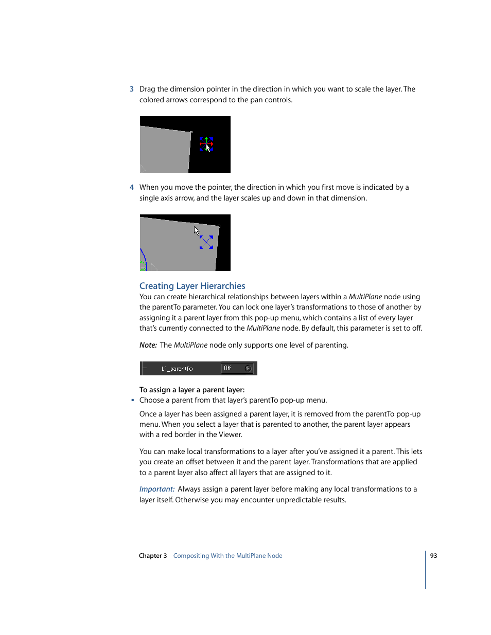 Creating layer hierarchies | Apple Shake 4 New Features User Manual | Page 93 / 114