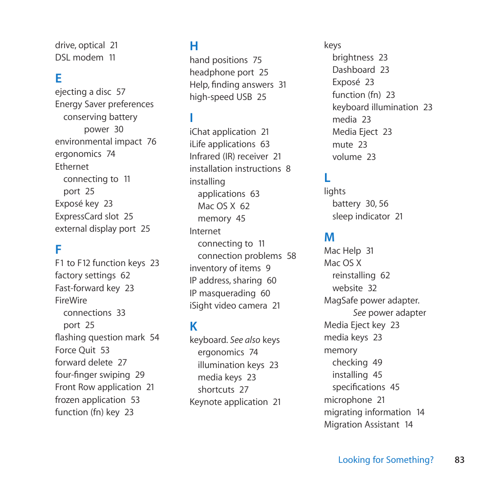 Apple MacBook Pro (17-inch, Mid 2010) User Manual | Page 83 / 88
