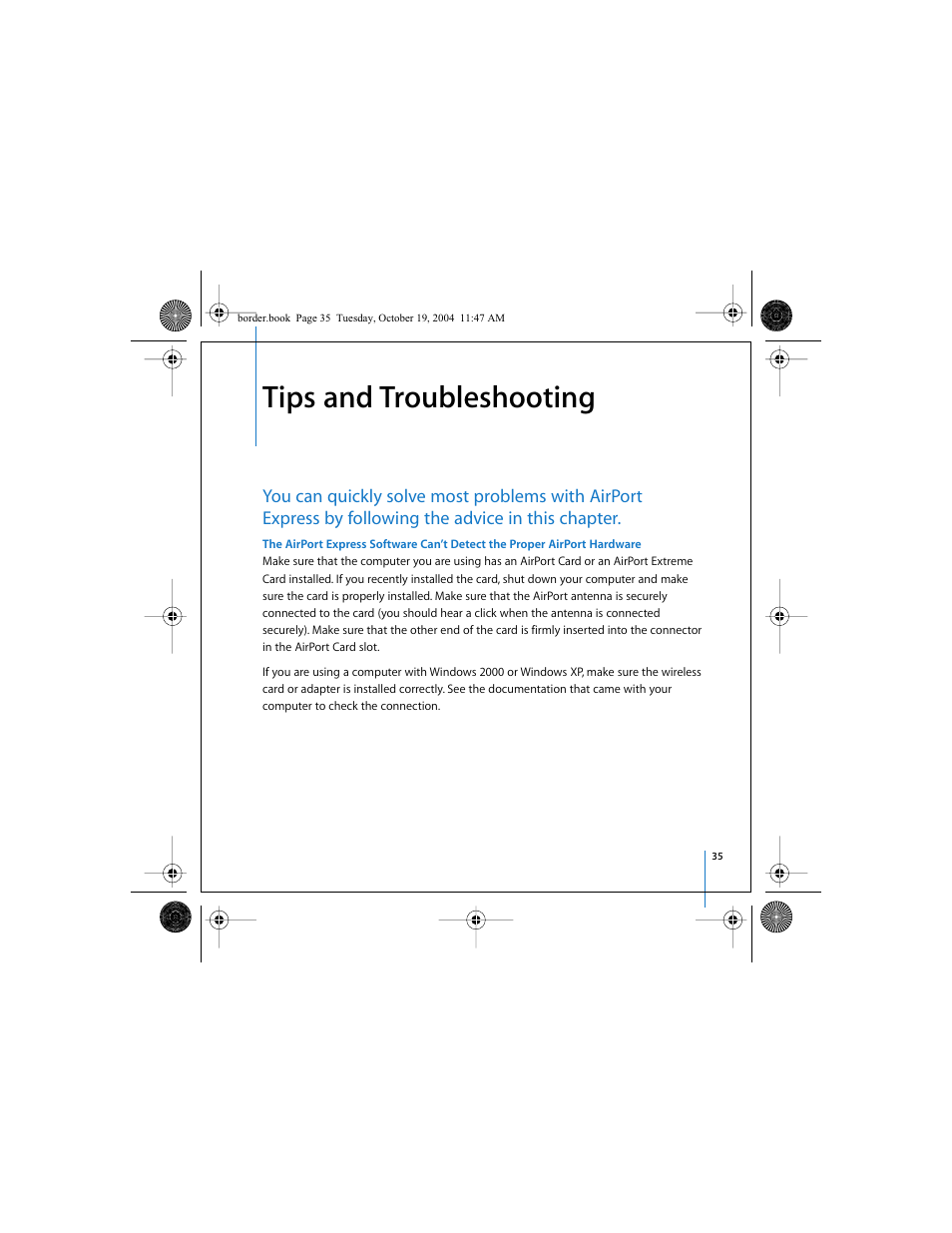 Tips and troubleshooting | Apple AirPort Express User Manual | Page 35 / 48