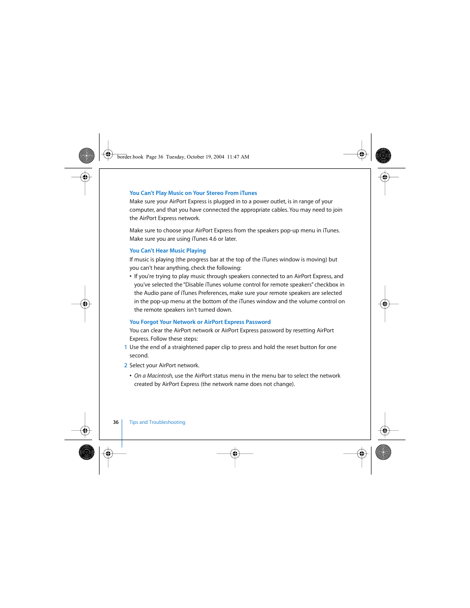 Apple AirPort Express User Manual | Page 36 / 48