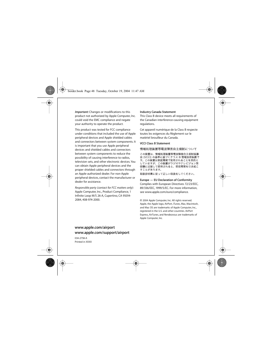 Apple AirPort Express User Manual | Page 48 / 48