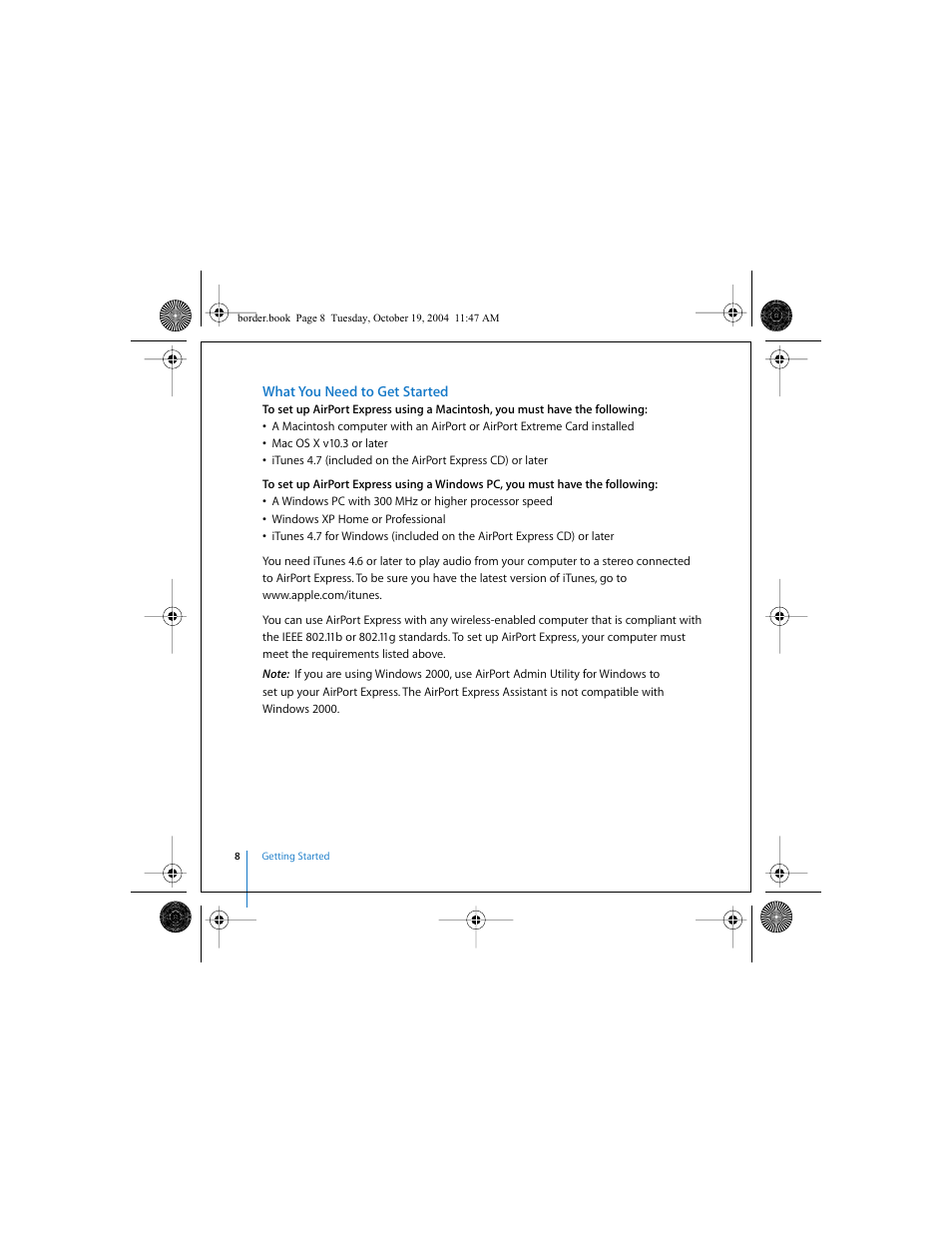 What you need to get started | Apple AirPort Express User Manual | Page 8 / 48