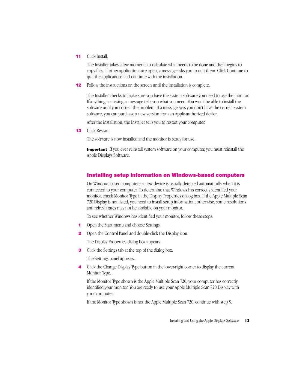 Apple Multiple Scan 720 Display User Manual | Page 13 / 45