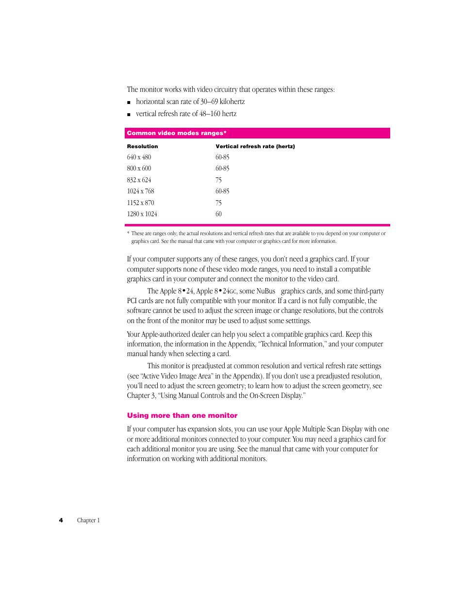 Apple Multiple Scan 720 Display User Manual | Page 4 / 45