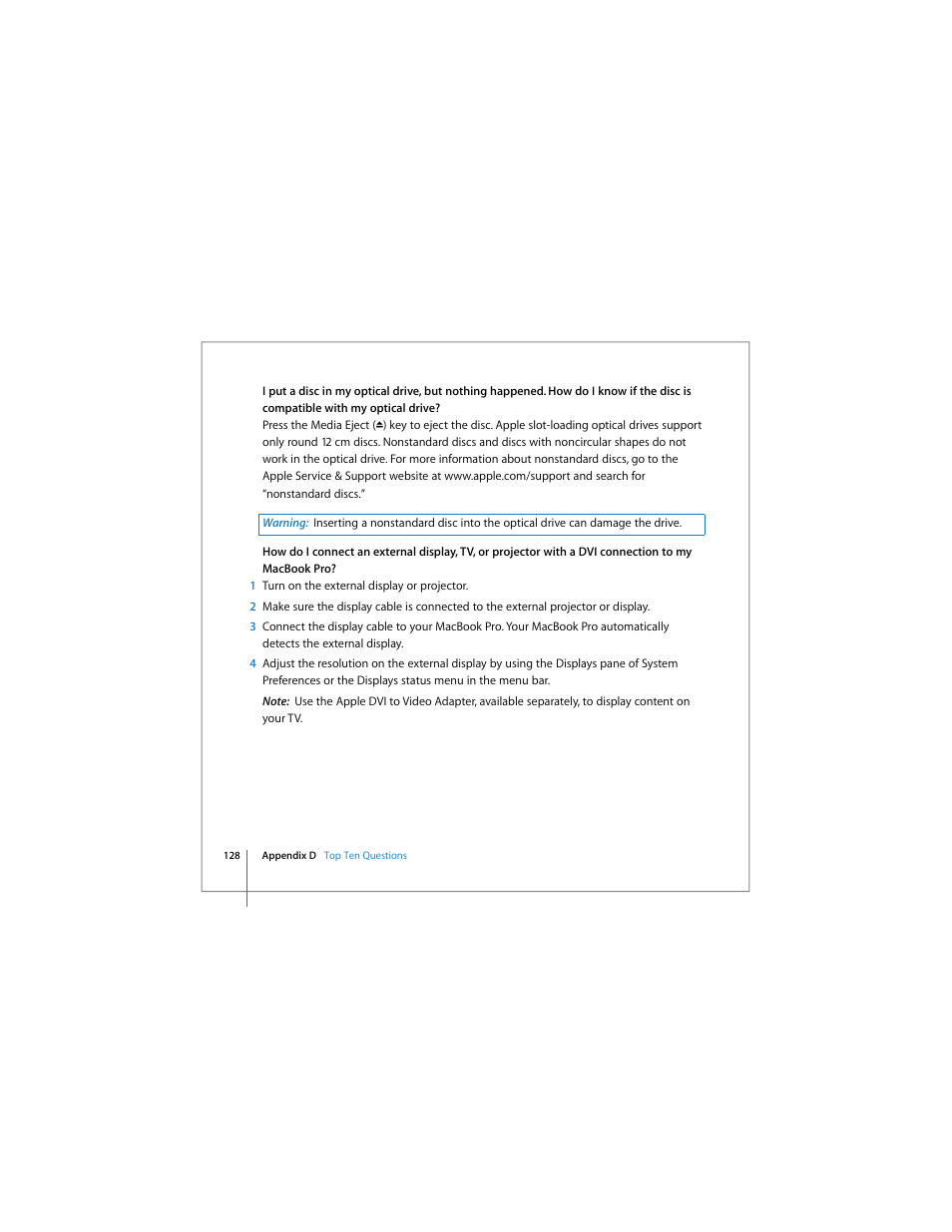 Apple MacBook Pro (15-inch) User Manual | Page 128 / 144