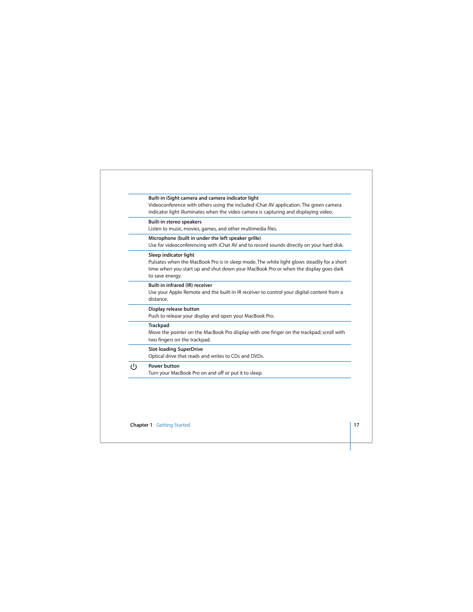 Apple MacBook Pro (15-inch) User Manual | Page 17 / 144
