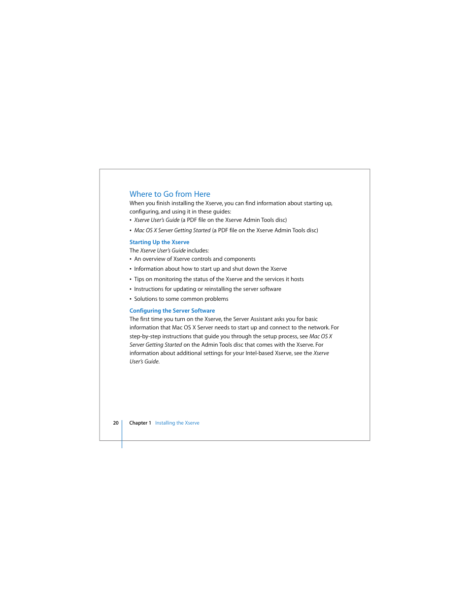 Where to go from here | Apple Xserve User Manual | Page 20 / 60