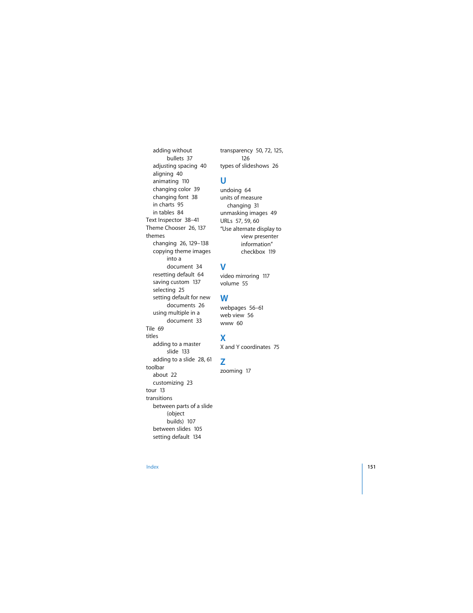 Apple Keynote 2 User Manual | Page 151 / 152