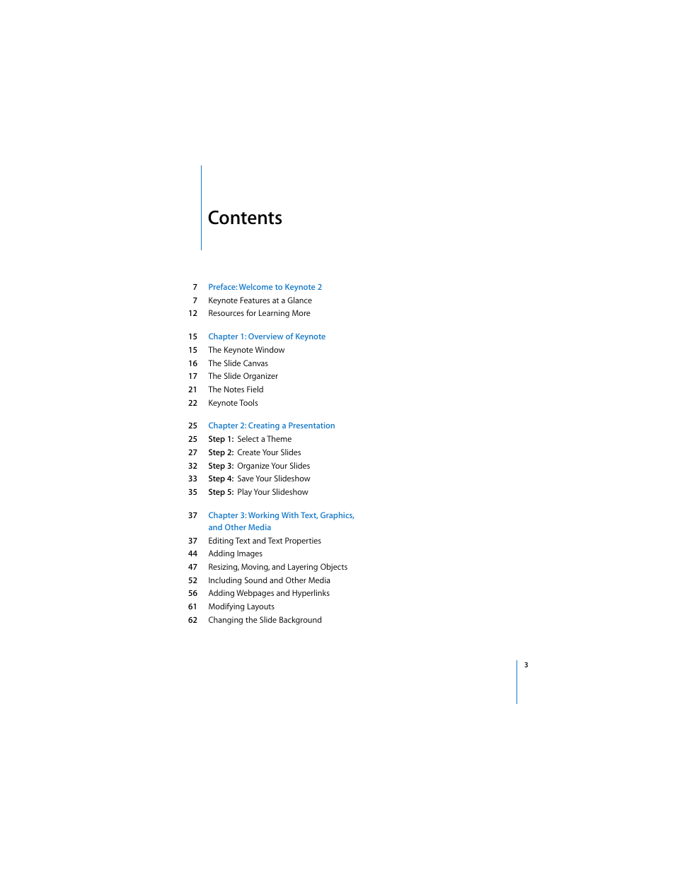 Apple Keynote 2 User Manual | Page 3 / 152