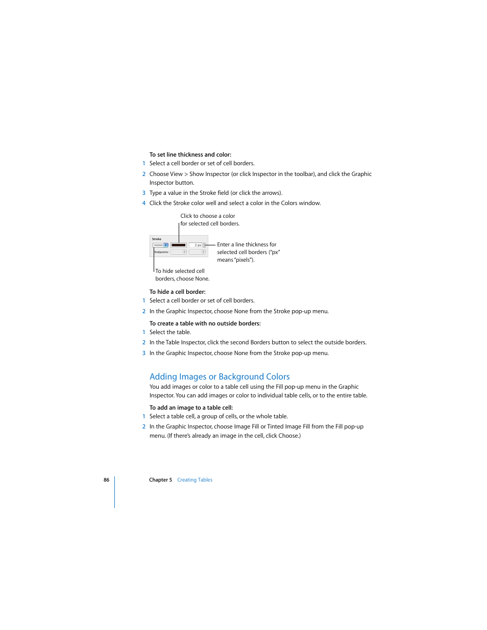 Adding images or background colors | Apple Keynote 2 User Manual | Page 86 / 152