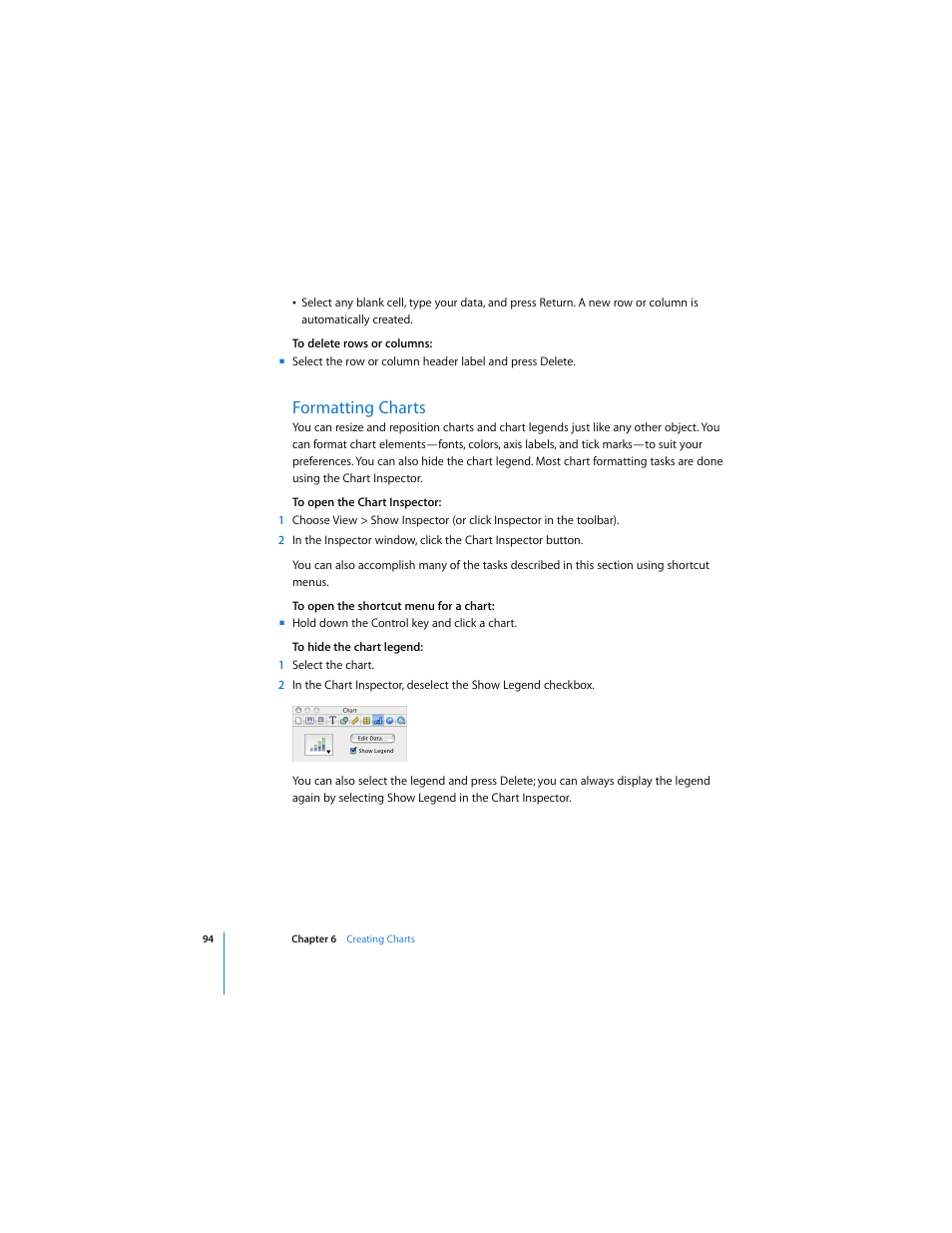 Formatting charts | Apple Keynote 2 User Manual | Page 94 / 152