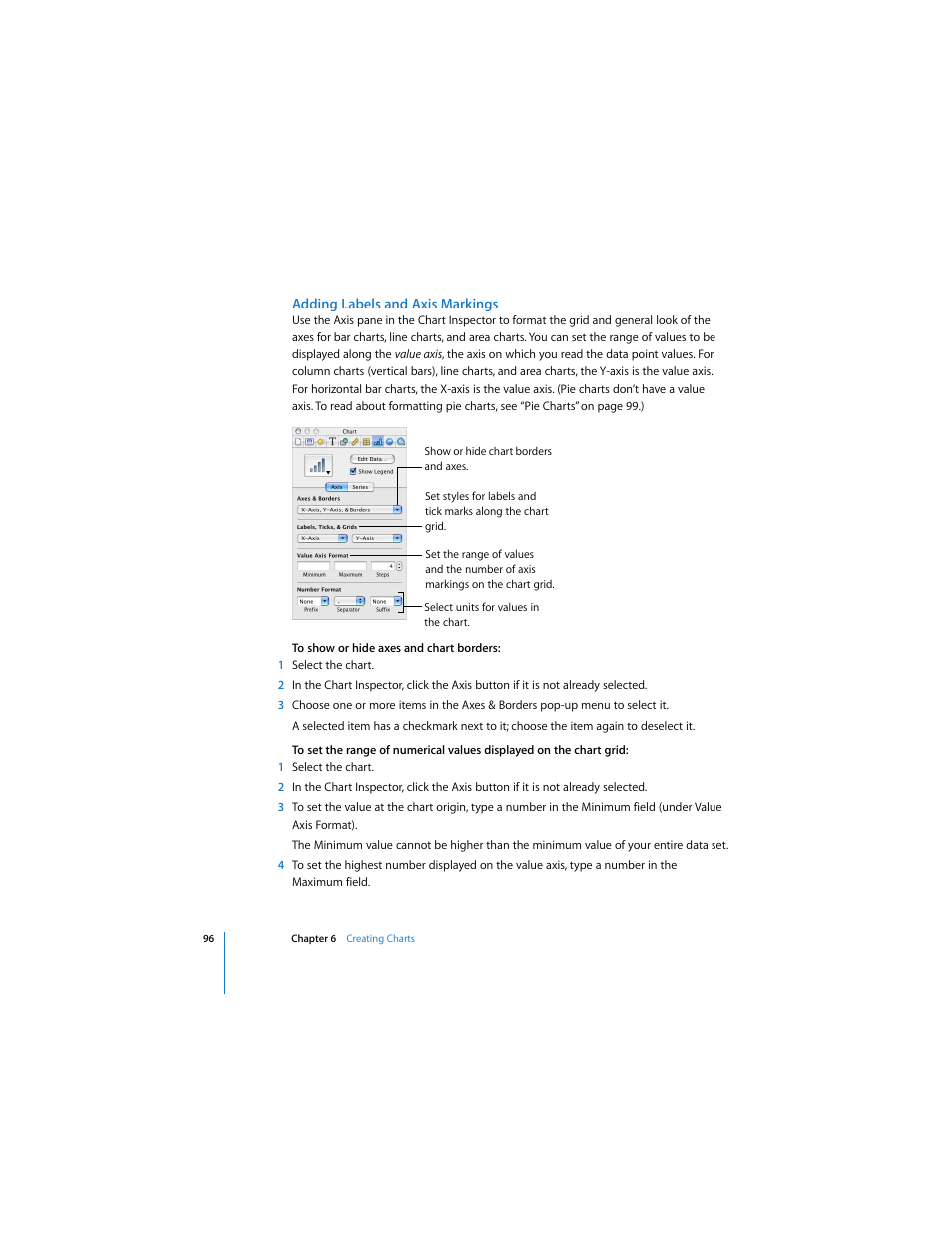 Adding labels and axis markings | Apple Keynote 2 User Manual | Page 96 / 152