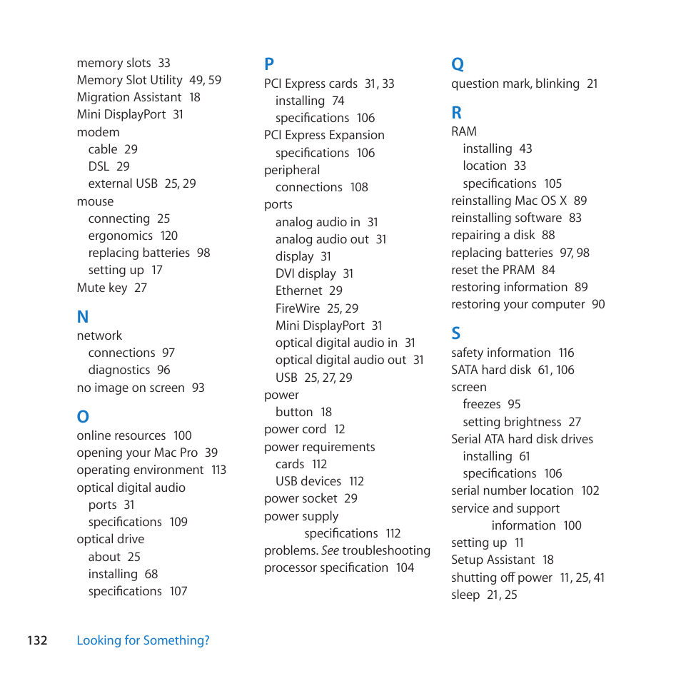 Apple Mac Pro (Mid 2010) User Manual | Page 132 / 136