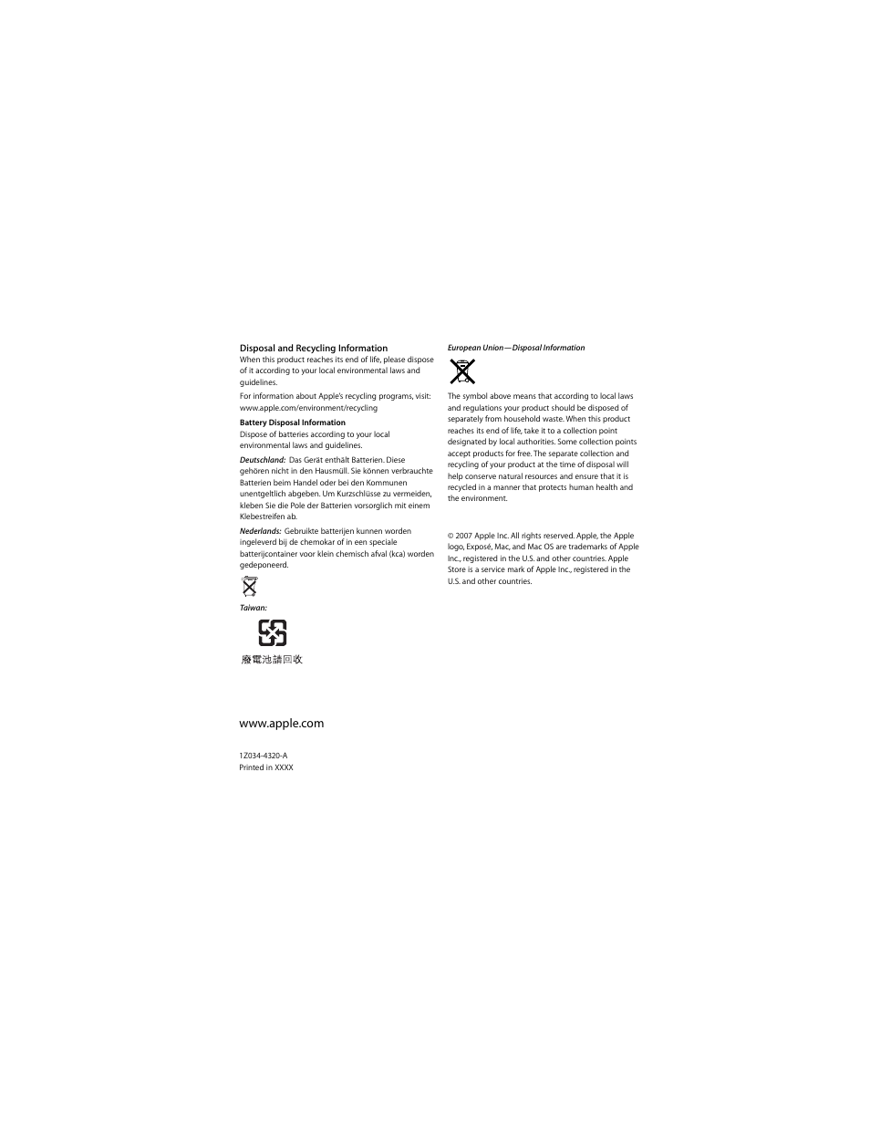 Apple Keyboard (aluminum; wired) User Manual | Page 16 / 16