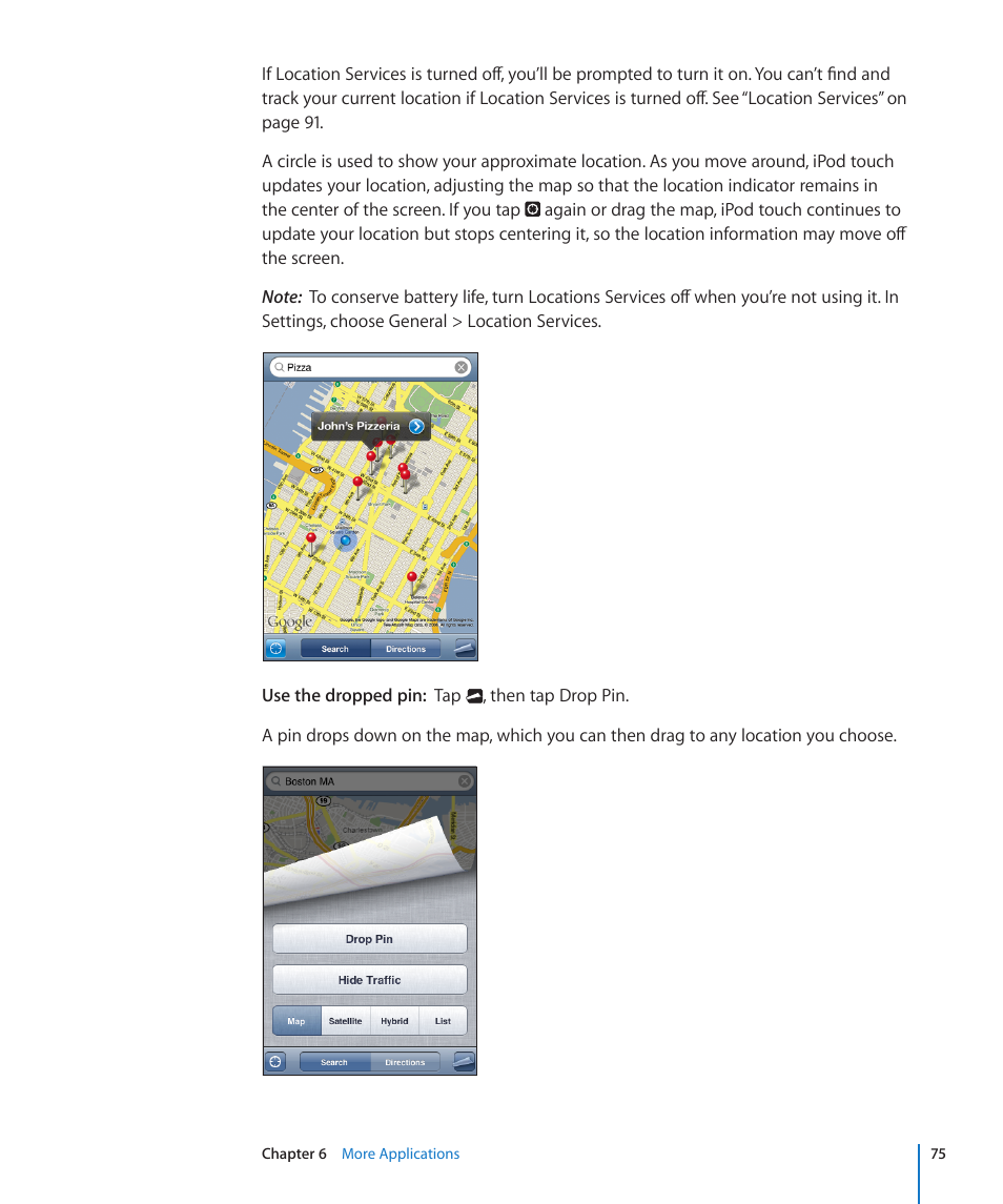 Apple iPod touch iOS 2.0 User Manual | Page 75 / 120