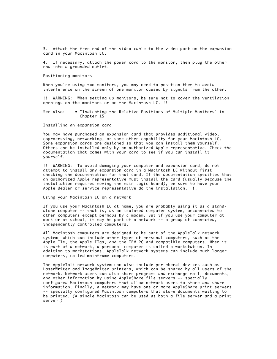 Apple Macintosh LC User Manual | Page 135 / 161