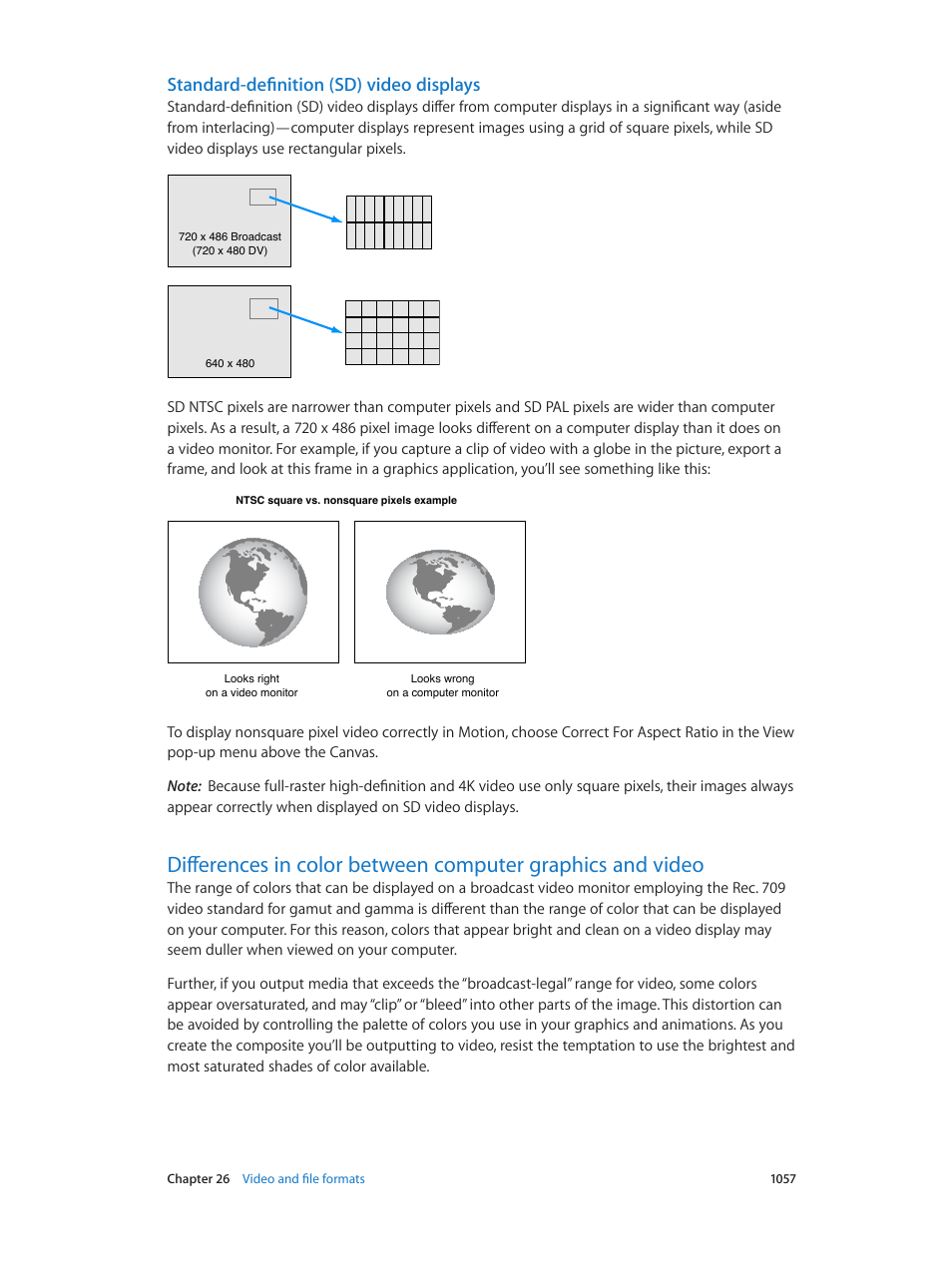 Standard-definition (sd) video displays | Apple Motion 5.1.1 User Manual | Page 1057 / 1090