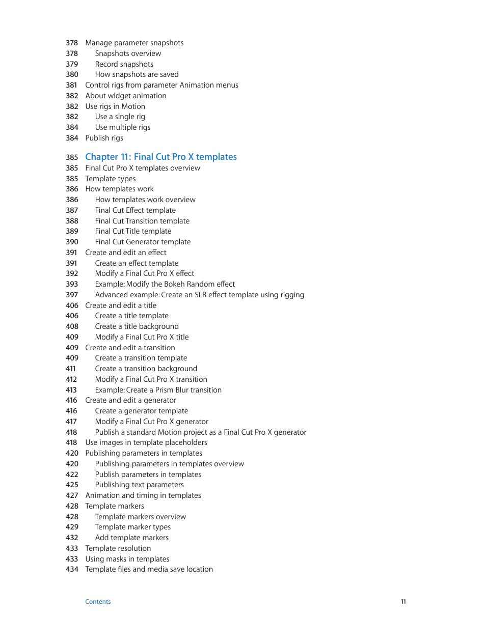 Chapter 11: final cut pro x templates | Apple Motion 5.1.1 User Manual | Page 11 / 1090