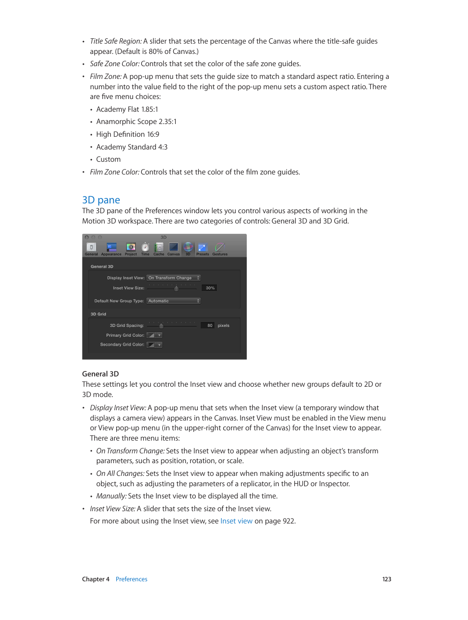 3d pane, 123 3d pane | Apple Motion 5.1.1 User Manual | Page 123 / 1090