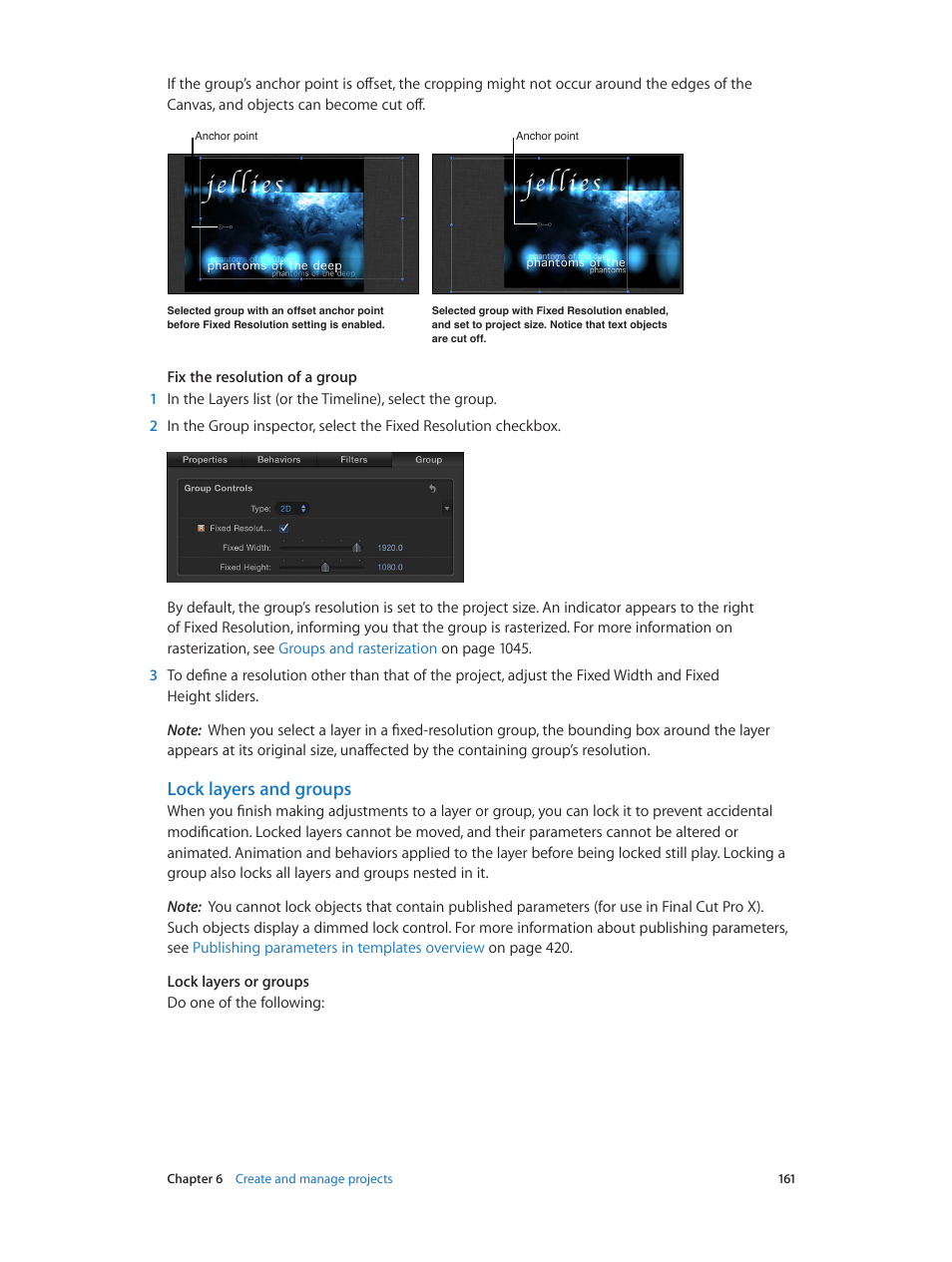 Lock layers and groups | Apple Motion 5.1.1 User Manual | Page 161 / 1090