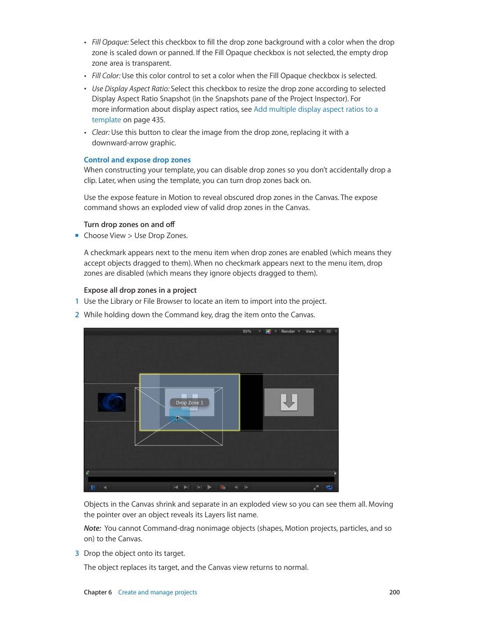 Control and expose drop zones | Apple Motion 5.1.1 User Manual | Page 200 / 1090