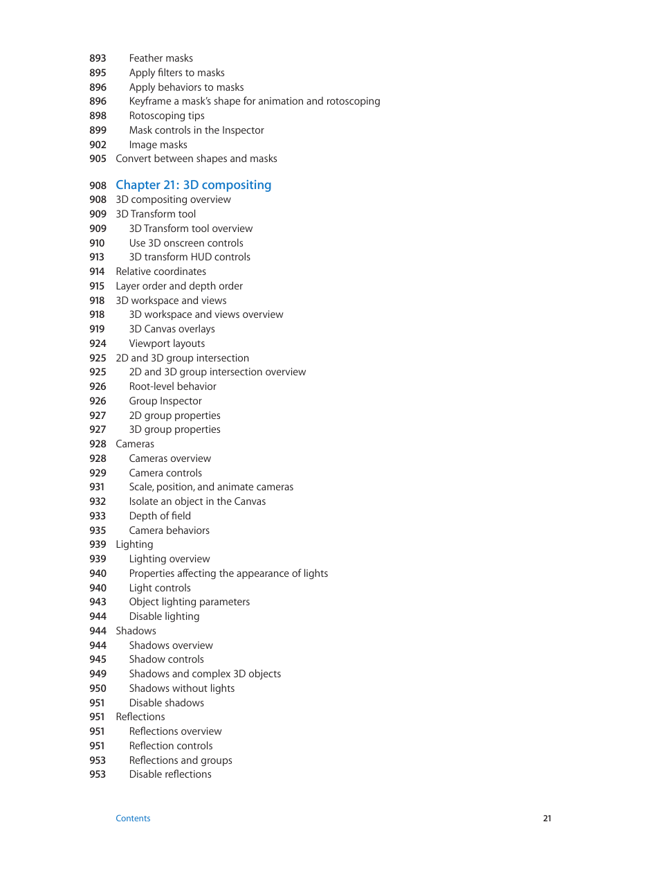 Chapter 21: 3d compositing | Apple Motion 5.1.1 User Manual | Page 21 / 1090